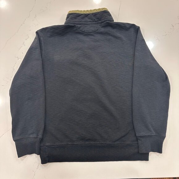 Polo Ralph Lauren Vintage 90s 1/4 zip/snap Blue/Green Pullover XXL - Picture 2 of 9